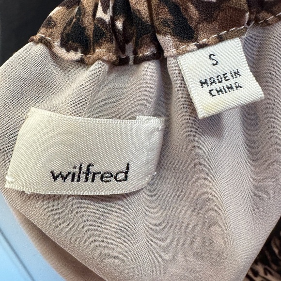 Aritzia Wilfred Off the Shoulder Animal Print Dress - Picture 4 of 7